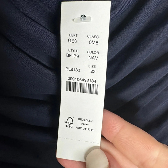 J.CREW NWT Ruched Square Neckline Navy One Piece Bathing Suit Size 22 - Picture 6 of 11